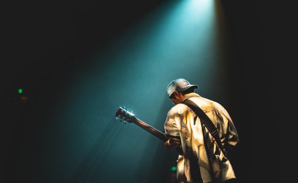 Musician performing